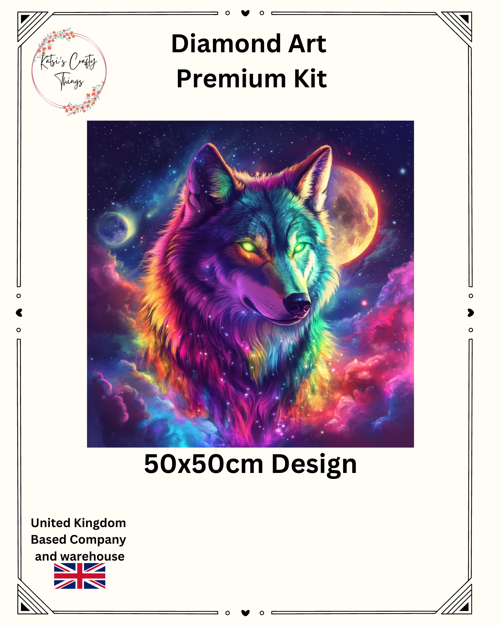 Diamond Painting Premium Kit 50x50cm Wolf